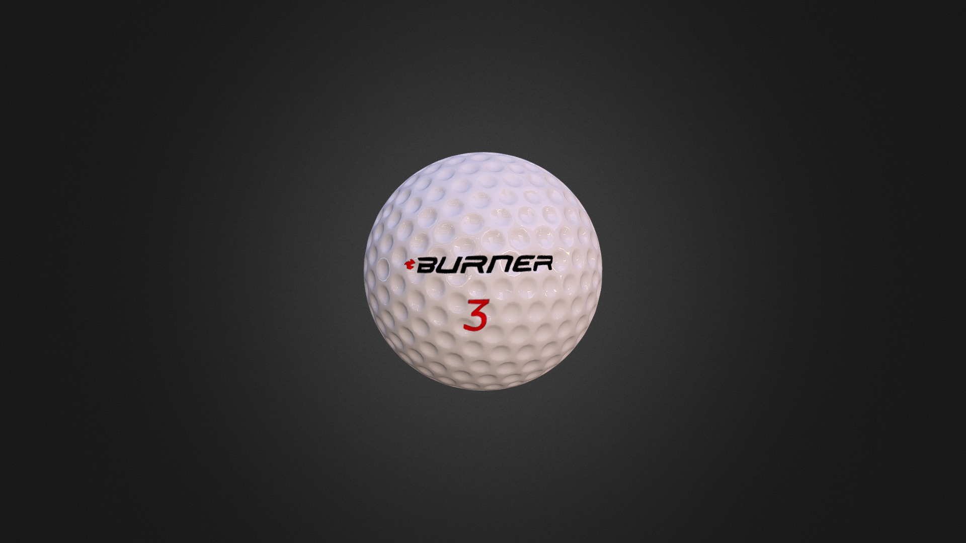 3D model Golf Ball 1 - This is a 3D model of the Golf Ball 1. The 3D model is about a white and red ball.