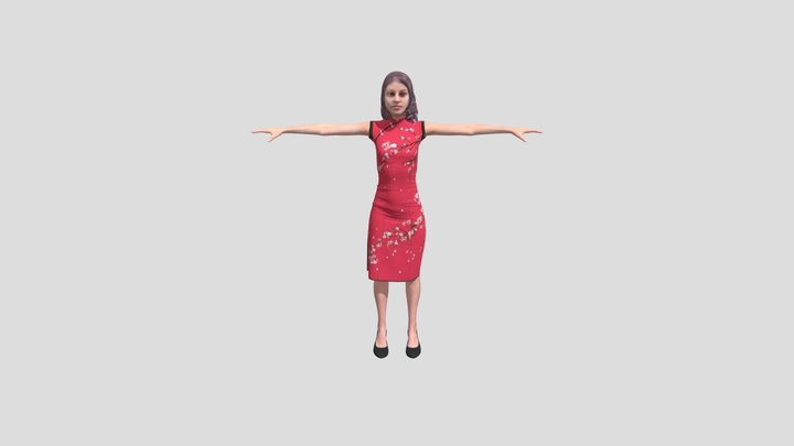 Town Girl 3D Model
