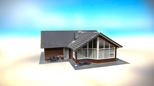 Scandinavian Holiday House 3D Model