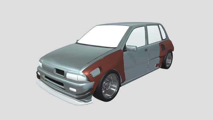 Very low poly maruti 3D Model