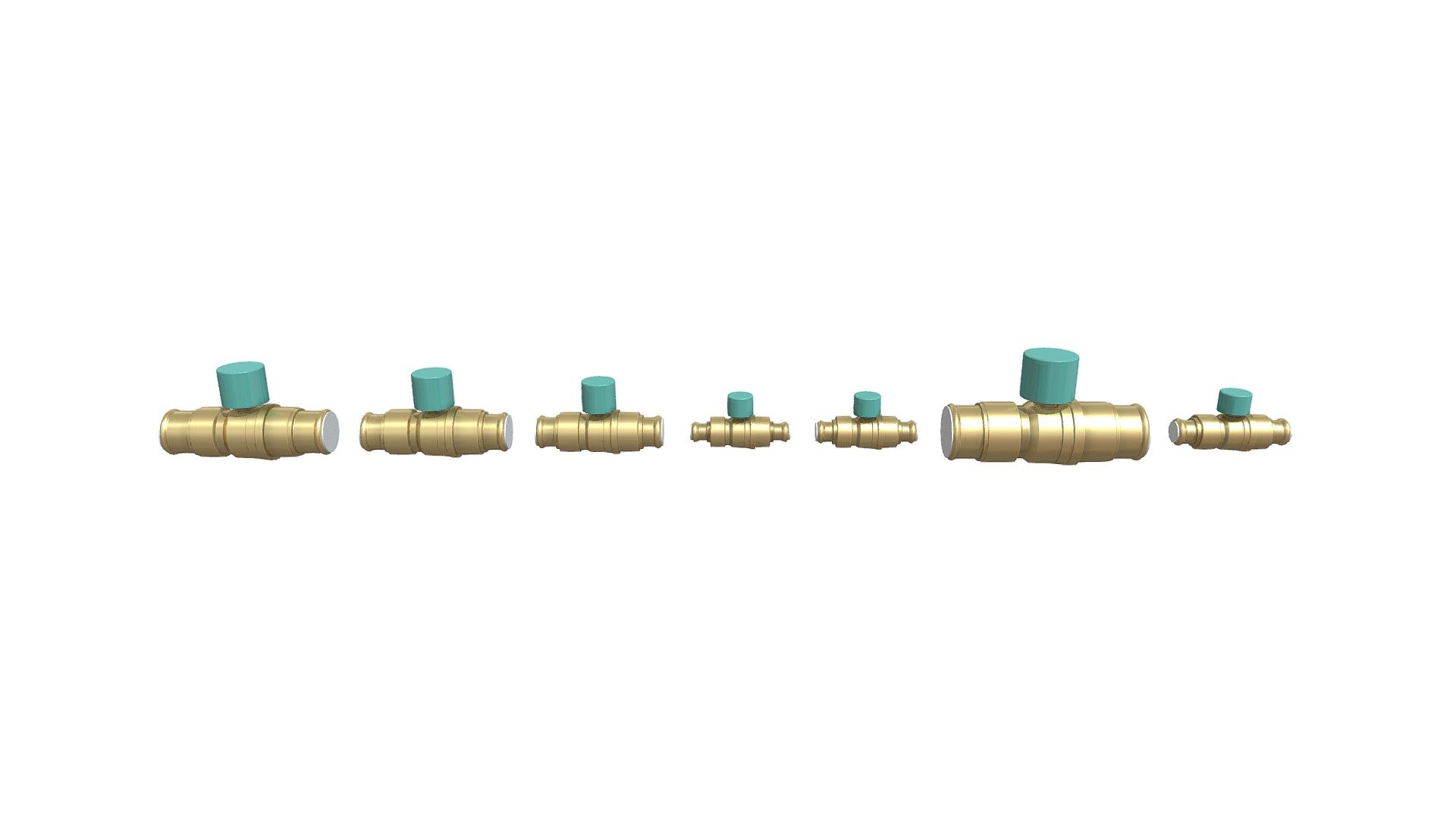Hattersley Ball Valve Lockshield 100LS.PF 3D model by bimstore