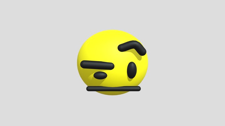 Emoji Eyebrow Raise 3D Model