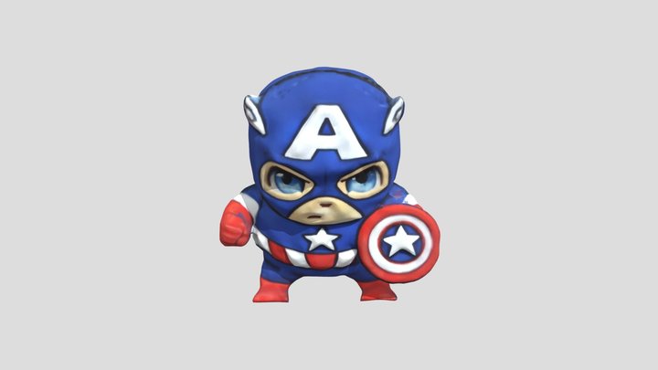 "Mini Captain America - Heroic Miniature" 3D Model