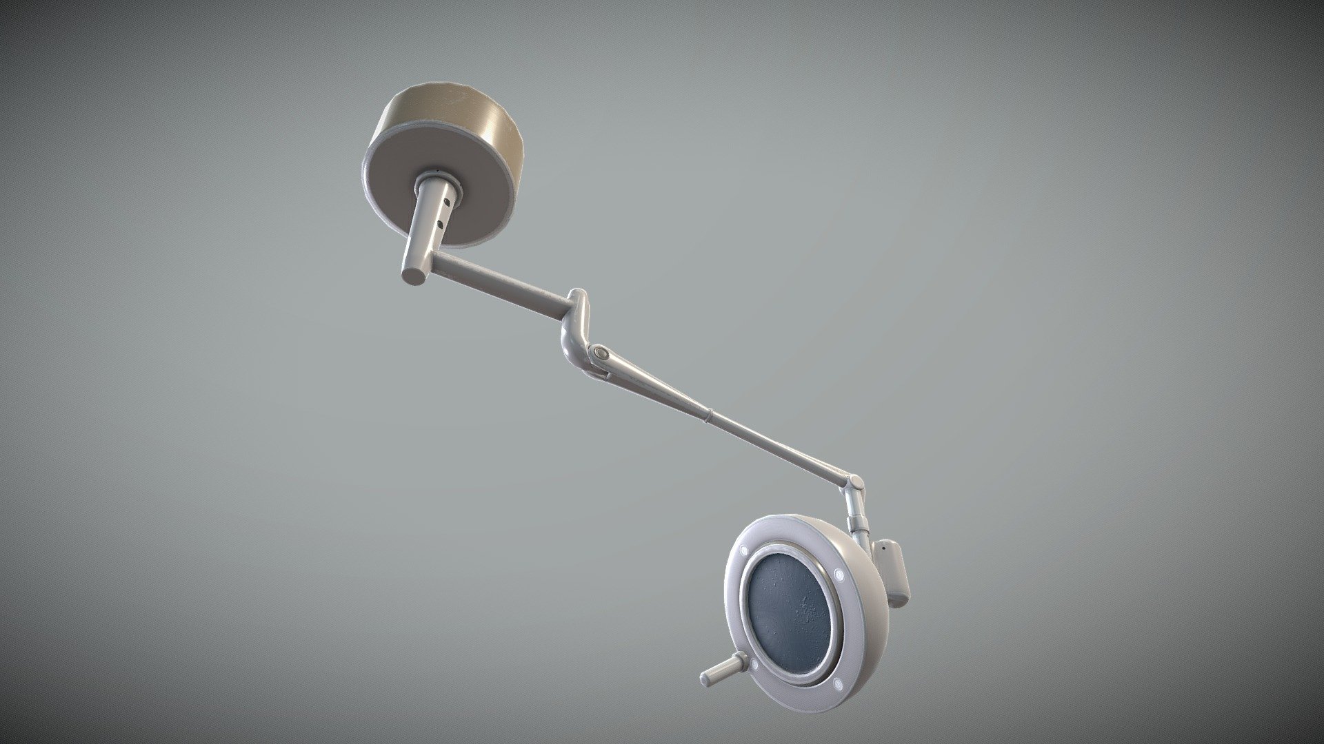 low-poly 3D medical lamp Low-poly 3D model