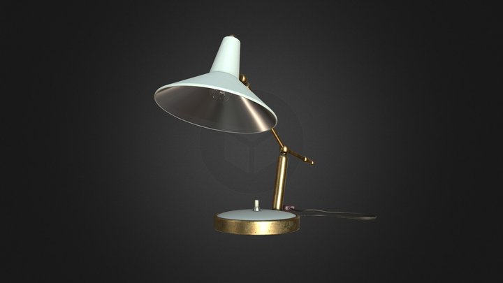 Retro 50s Italian Lamp 3D Model