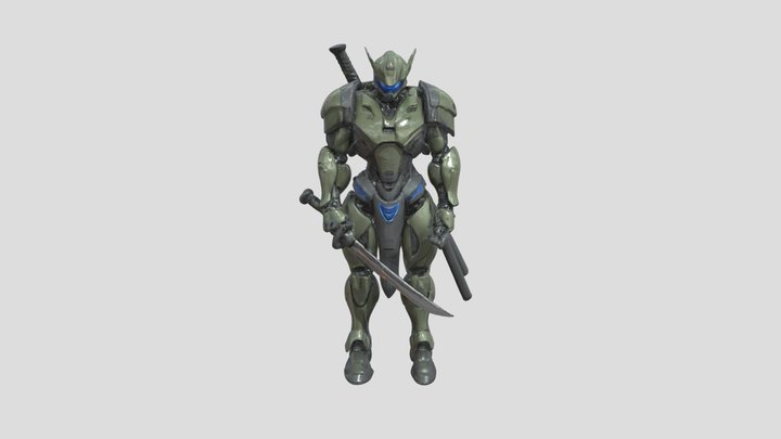 warrior robot samurai 3D Model