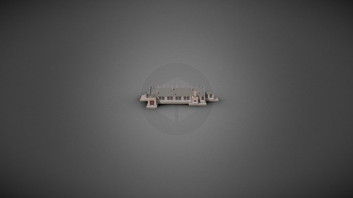 Repair Factory industrial Building 3D Model