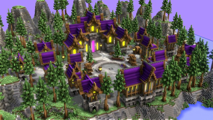 Lobby - Purple Medieval - [400x400] 3D Model