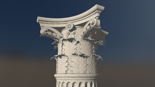 Corinthian Column 3D Model