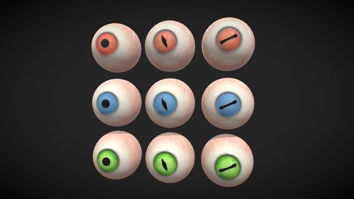 Eyeballs Pack 3D Model