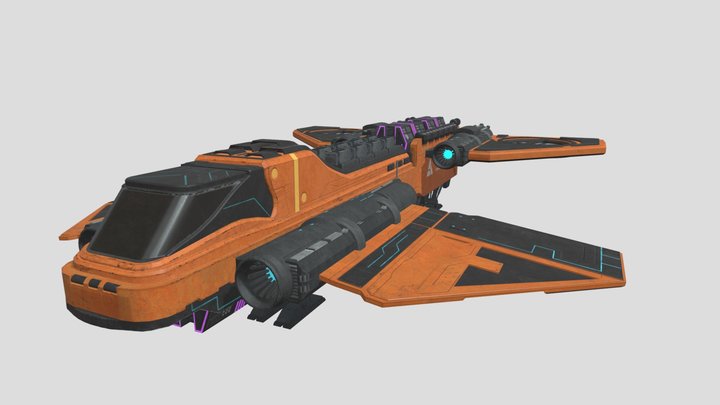 Cargo Spaceship 3D Model