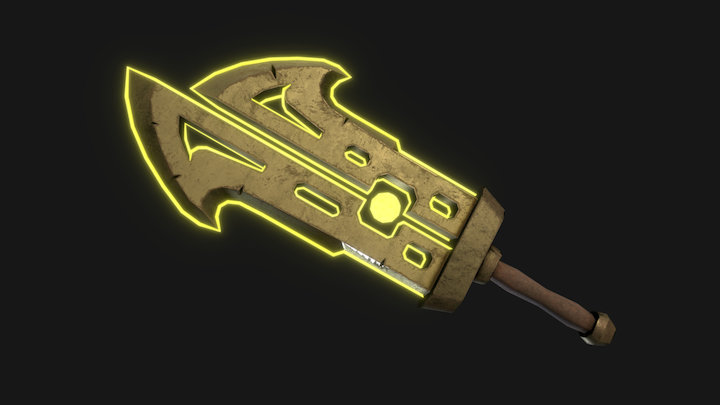 Light-Infused Blade (low poly) 3D Model