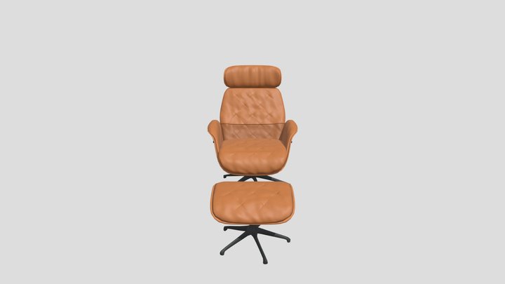 Armchair And Footrest 3D Model