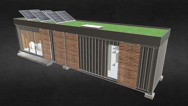 Sustainable Container House 3D Model
