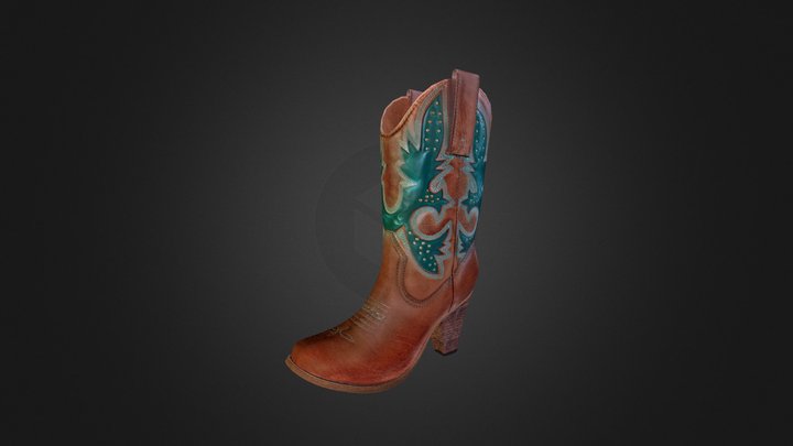 Ladies Cowboy Boots 3D Model