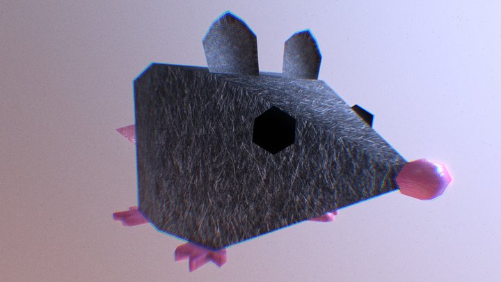 Low-Poly Rat 3D Model
