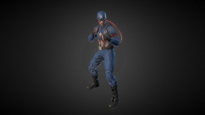 Captain America 3D Model