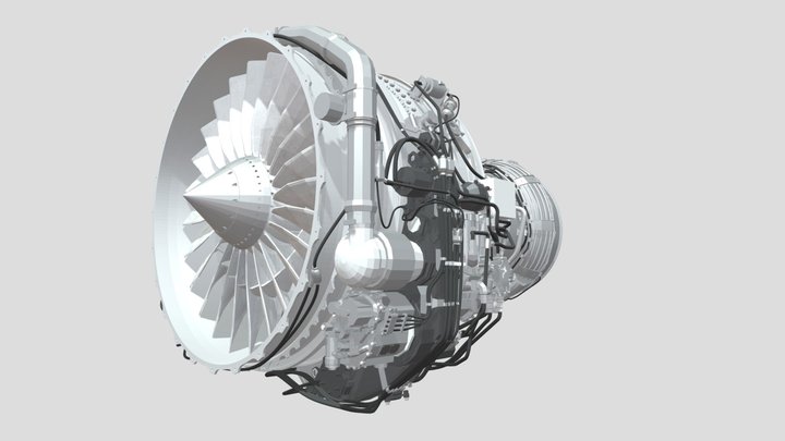 Jet Engine CFM56 3D Model