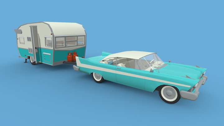 Plymouth Fury 1958 "Family version" (draft) 3D Model
