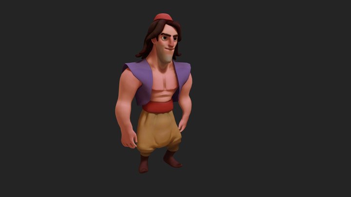 Aladin character design 3D Model