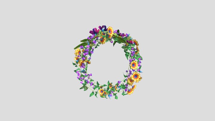 With Flower 3D Model