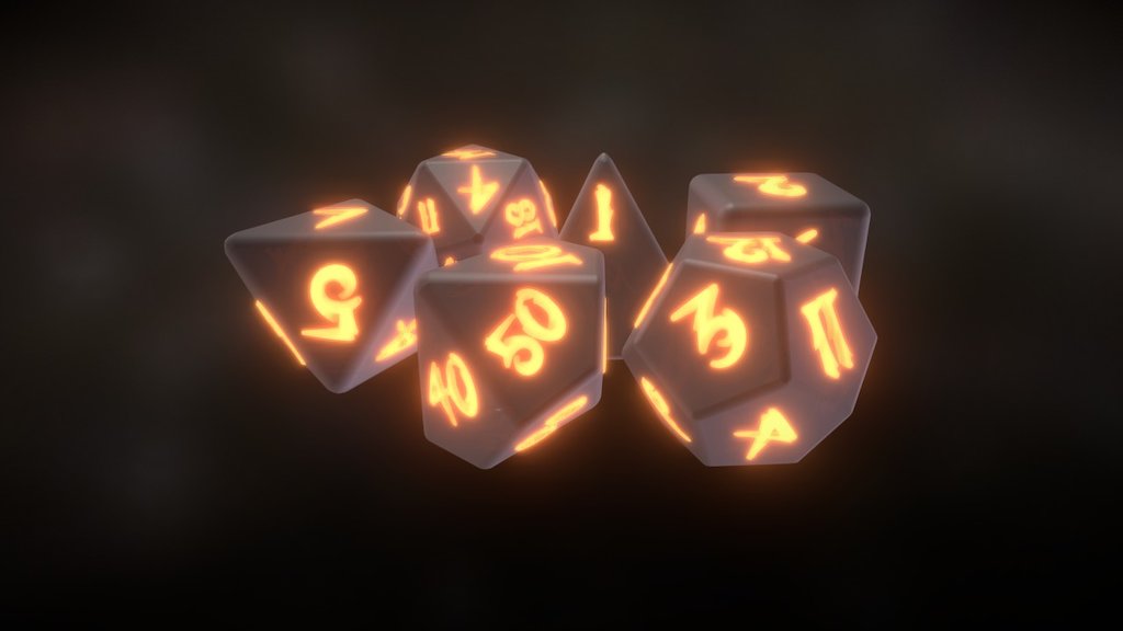 Dungeons And Dragons Dice Set Download Free 3d Model By