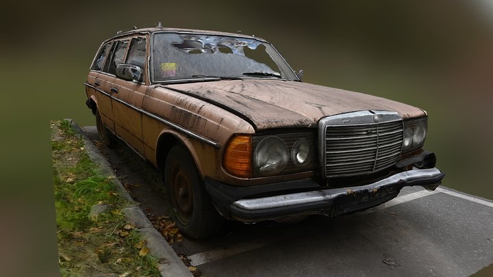Mercedes-Benz W123 – Gratis 3D-model STL