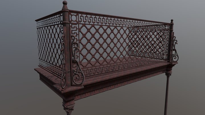 Rust Balcony 3D Model