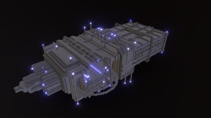 Voxel MOTHERship 3D Model