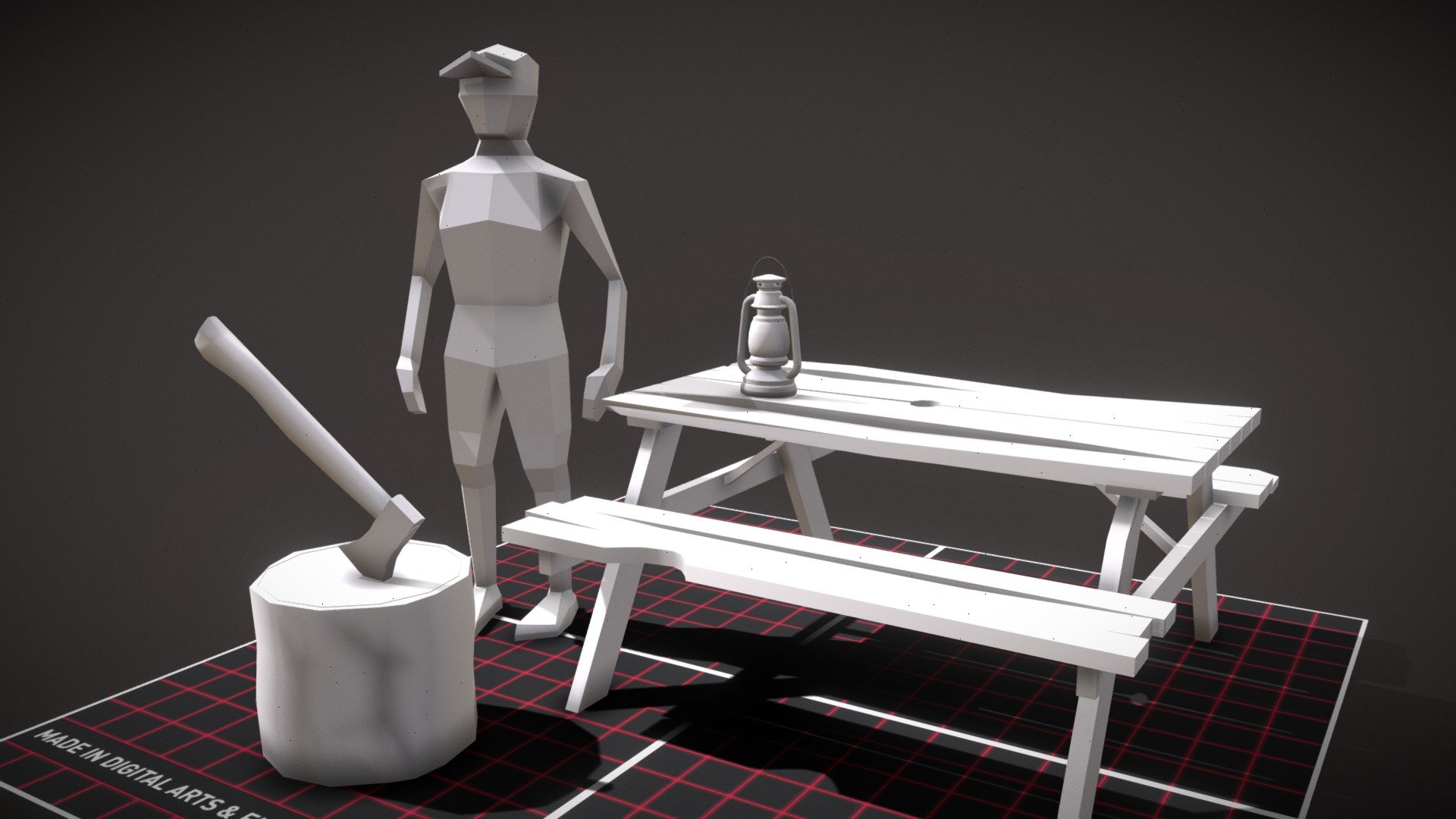 DAE - 3 Simple Props - 3D model by Luka Verlaan (@luka.vln) [163df20 ...