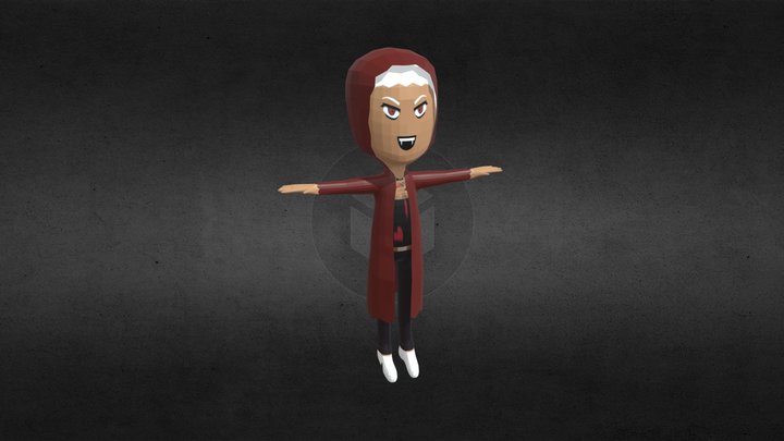 Vampire Mii - Low Poly 3D Model