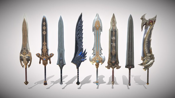 Battle Swords 3D Model