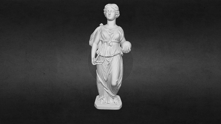 Statue in Garden 3D Model