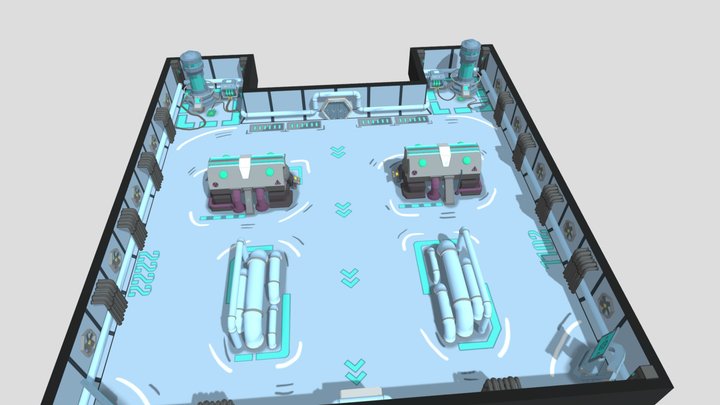 Combat Room 07 3D Model
