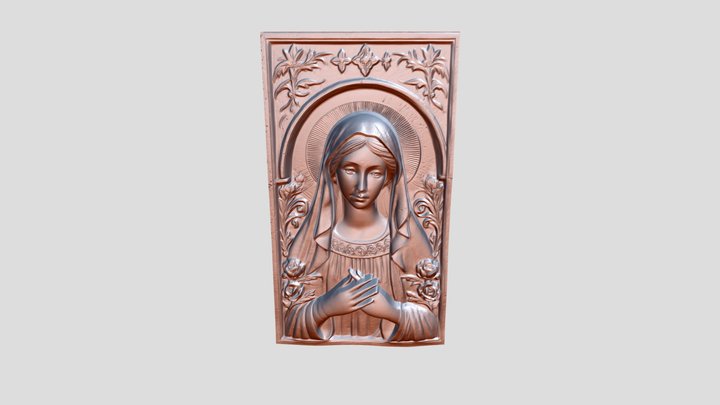 A Relief of Virgin Mary 3D Model