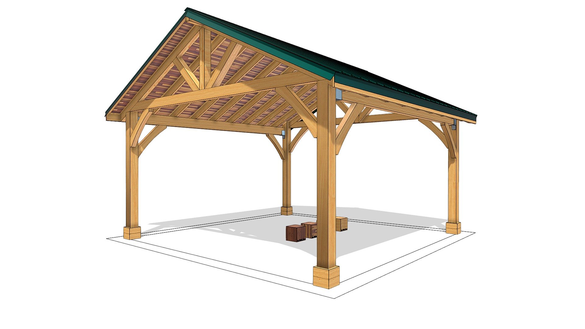 Custom SC Pavilion - 20 ft L x 20 ft W (A) - 3D model by Forever ...