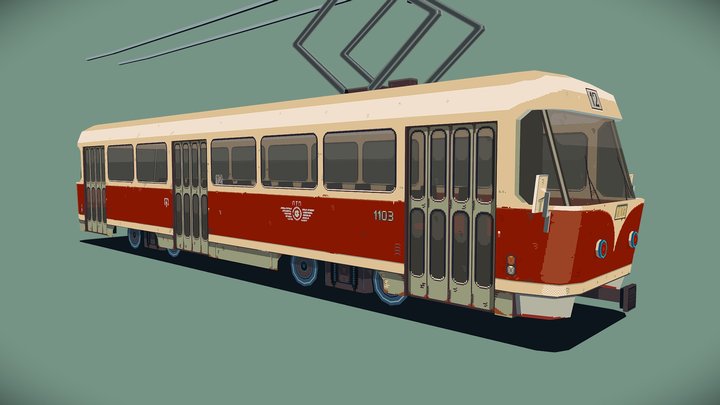 Tram 3D Model