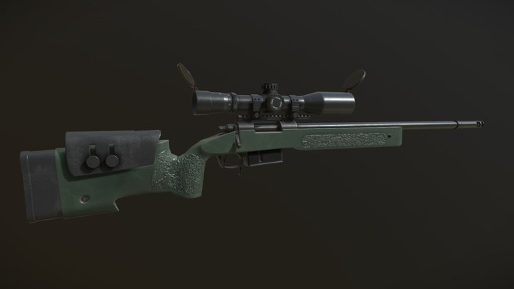 M40A5 Sniper Rifle 3D Model