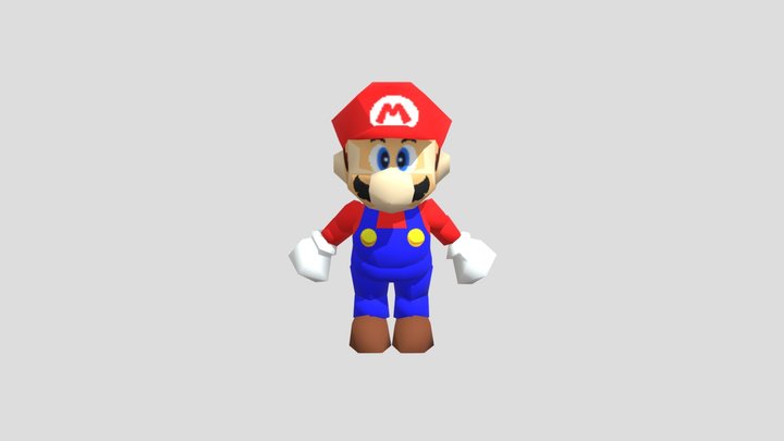 Super_mario_64_rigged_and_fixed_textures 3D Model