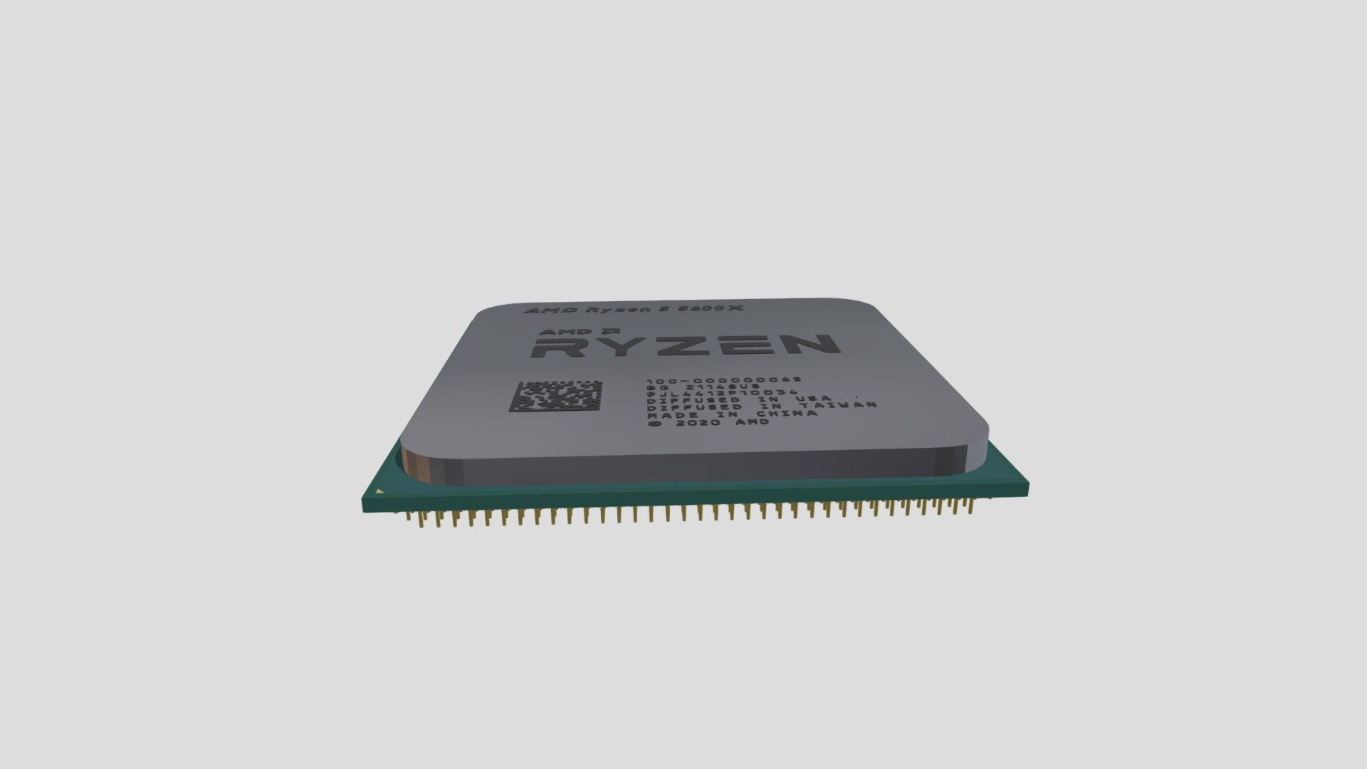 AMD Ryzen 5 5600X Processor - Download Free 3D model by PolyDavid
