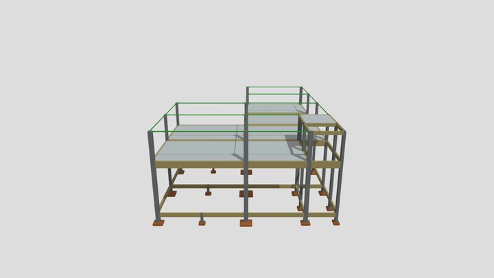 Estrutura em Concreto Armado 3D Model