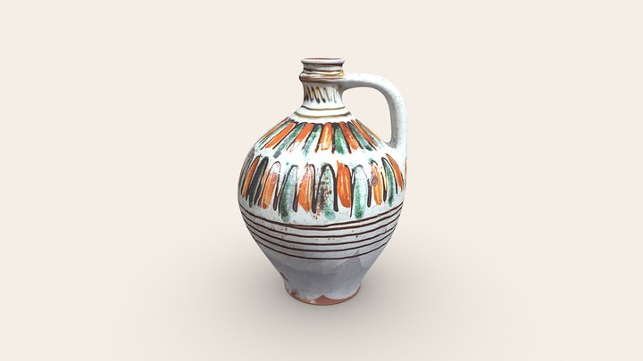 Банька з рослинним орнаментом BC0111 3D Model