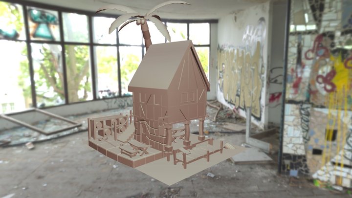 Diorama Pirate 3D Model