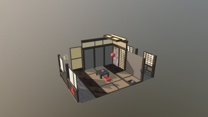 Modular Props "Tea House" 3D Model