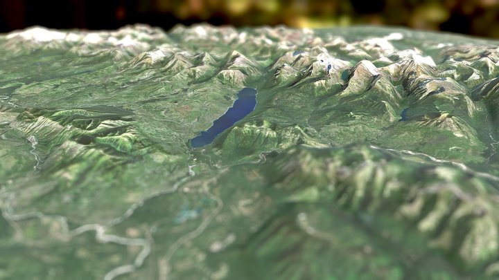 Glacier National Park, Montana, USA - 3D Map
