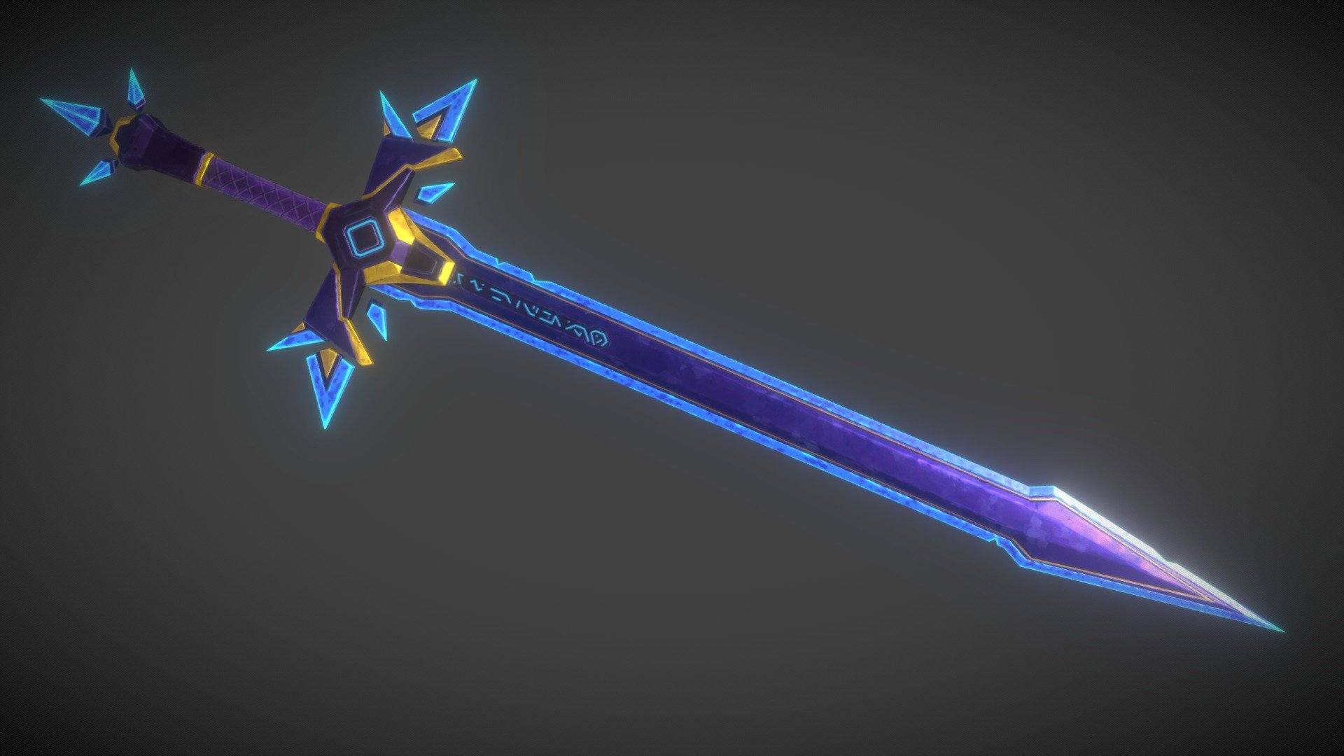 Stylized Sword [Low-Poly] - 3D model by Damjan Žugić (@ps1c) [164bdb0 ...