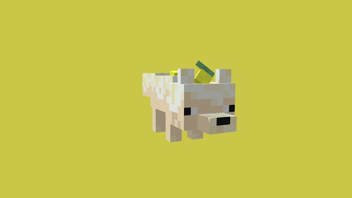 Lemon Glazed Fox 3D Model
