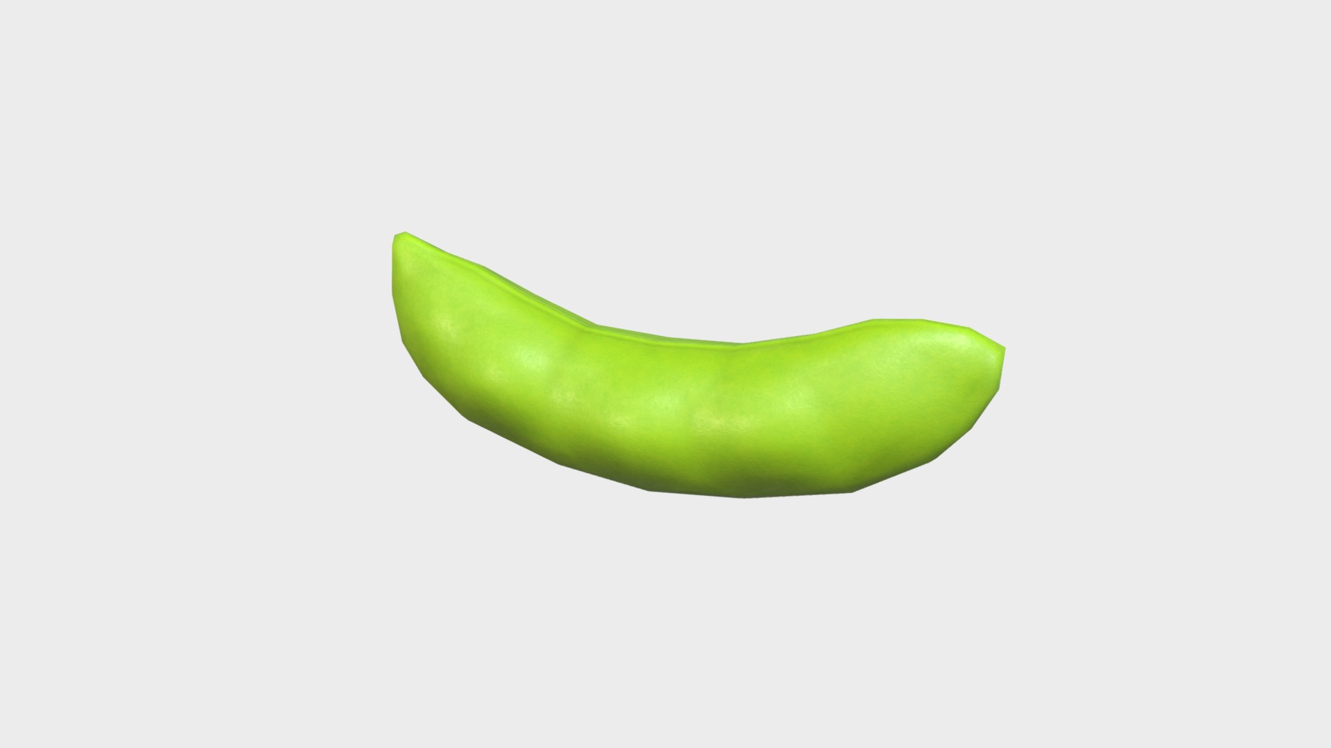 3D model Peas - This is a 3D model of the Peas. The 3D model is about a green cucumber on a white background.