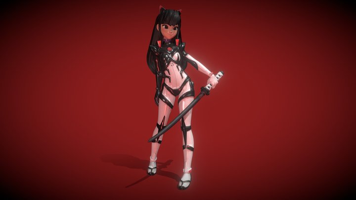 Female warrior 3D Model