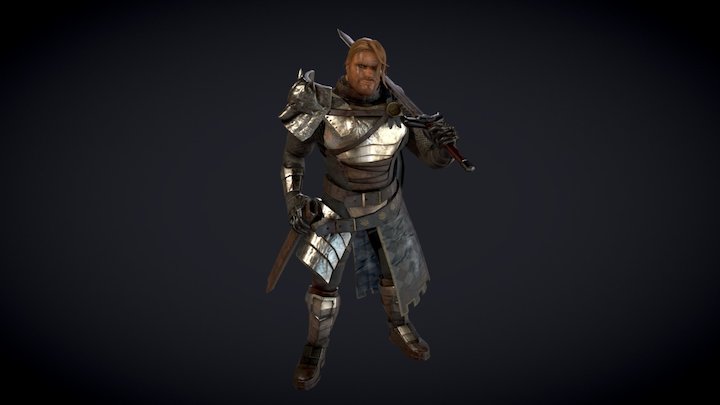 Battleworn Knight 3D Model